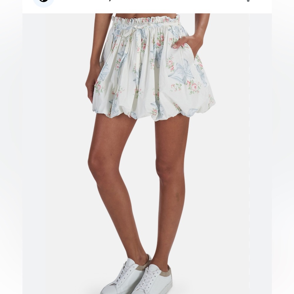 Loveshackfancy Cheyenne Set, Crop Top and Skirt, size M.